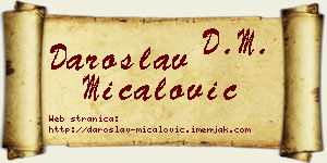 Daroslav Mićalović vizit kartica